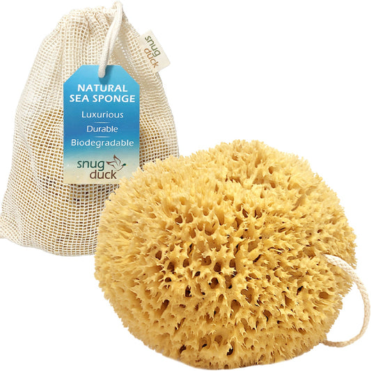 Mediterranean Natural Sea Sponge + Laundry Bag